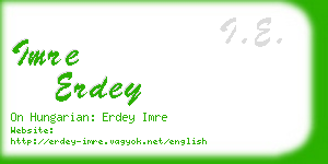 imre erdey business card